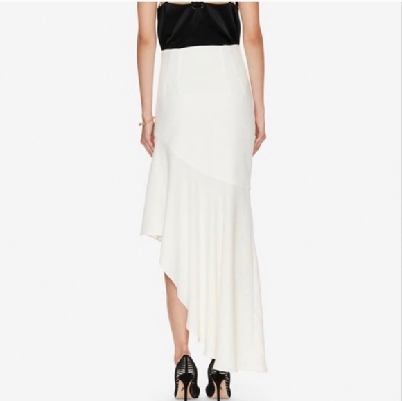 Intermix Dover Flounce Skirt Asymetrical White Size Small - Picture 5 of 13
